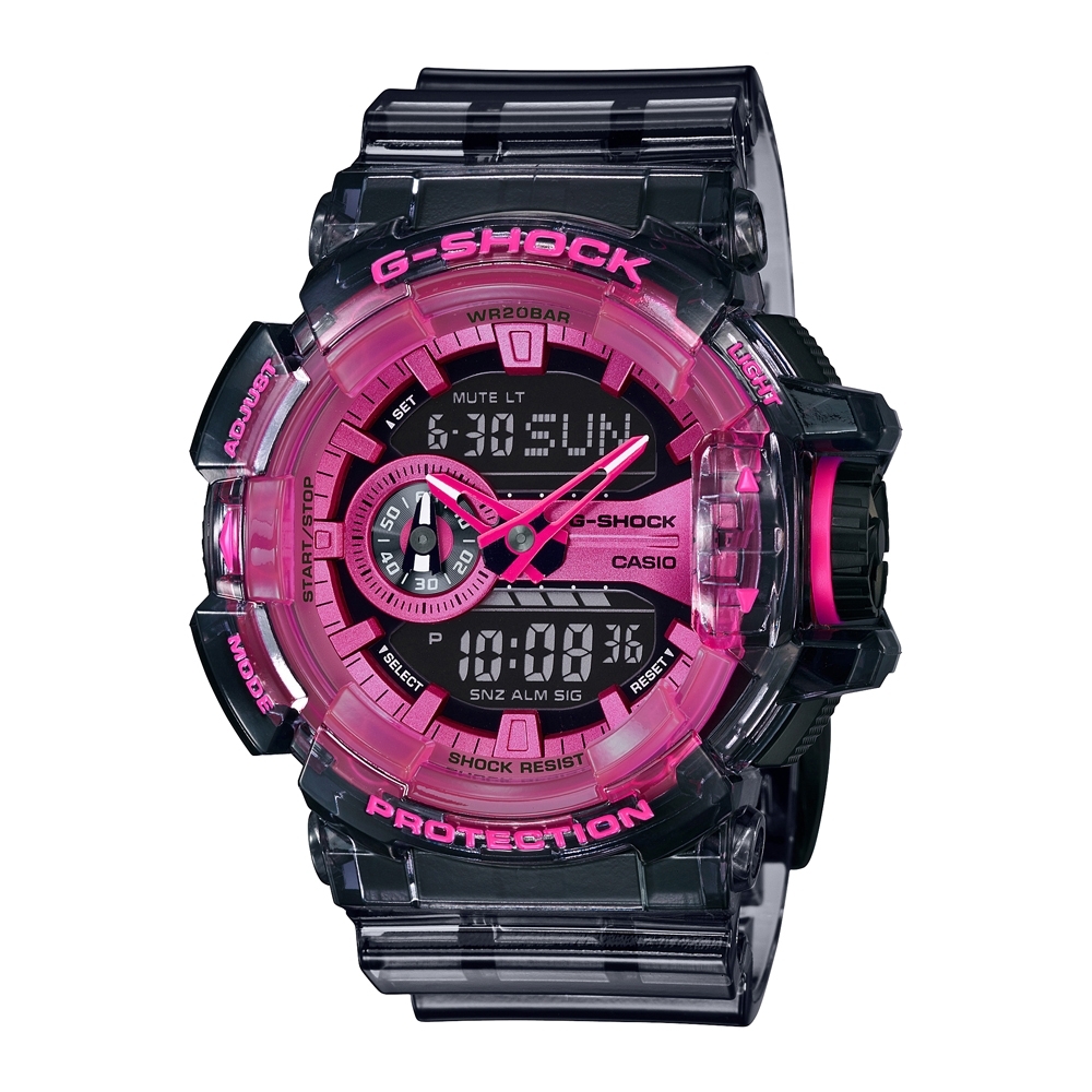 CASIO卡西歐 G-SHOCK 半透明系列 GA-400SK-1A4_51.9mm