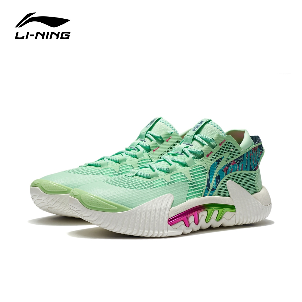 LI-NING 李寧 反伍BADFIVE 反伍2 Low男子輕量減震籃球鞋 淺薄荷綠 ABFS003-7