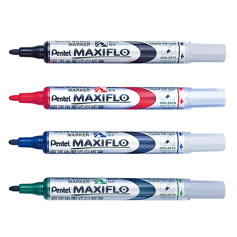 Pentel 飛龍 後壓式 細字 白板筆 1.5mm 36支 / 件 MWL5S