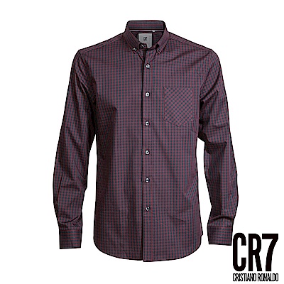 CR7-Slim Fit 紅黑格紋襯衫(8642-7200-317)