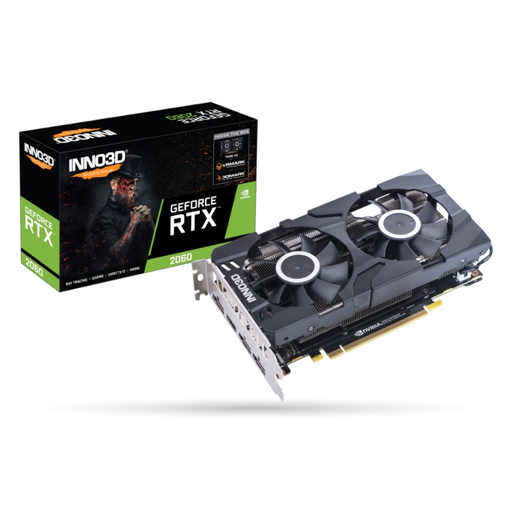 INNO3D映眾【N20602-06D6-1710VA15L】GeForce RTX 2060 6GB GDDR6 TWIN X2 顯示卡