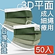 MIT台灣嚴選製造 醫療用平面防護漸層口罩 50入/盒 product thumbnail 1