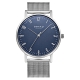 OBAKU 城市探索紳士時尚腕錶-銀X藍-V248GXCLMC-40mm product thumbnail 1