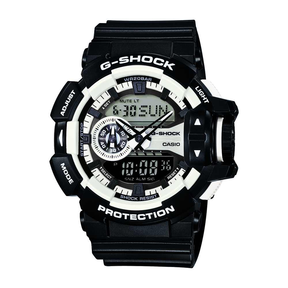 [福利新品] CASIO卡西歐 G-SHOCK 雙顯示系列 GA-400-1A_51.9mm | G-SHOCK | Yahoo奇摩購物中心