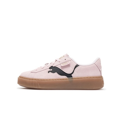 PUMA Suede Platform Cutout Wns 女休閒鞋-粉黑-39723305