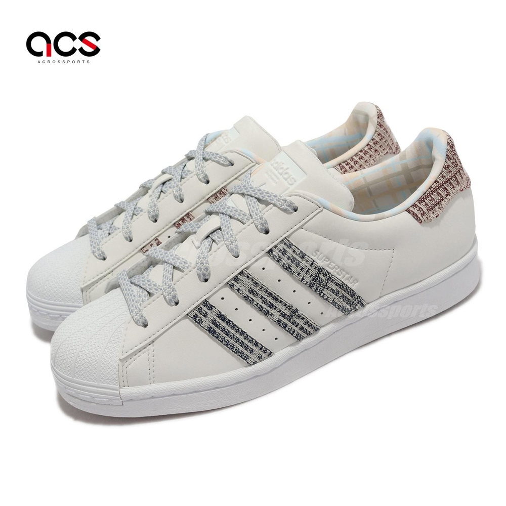 Adidas 休閒鞋 Superstar W 女鞋 白 格紋 貝殼頭 經典 愛迪達 GX2180