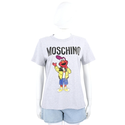 Moschino SesameStreet 芝麻街聯名 Elmo灰色短袖TEE T恤