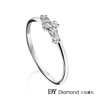 DY Diamond 大亞鑽石 L.Y.A輕珠寶 18K白金 時尚 鑽石線戒