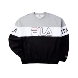 FILA #LINEA ITALIA 長袖圓領T恤-黑 1TET-5405-BK