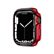 軍盾防撞 抗衝擊 Apple Watch Series 9/8/7 (41mm) 鋁合金雙料邊框保護殼(烈焰紅) product thumbnail 1