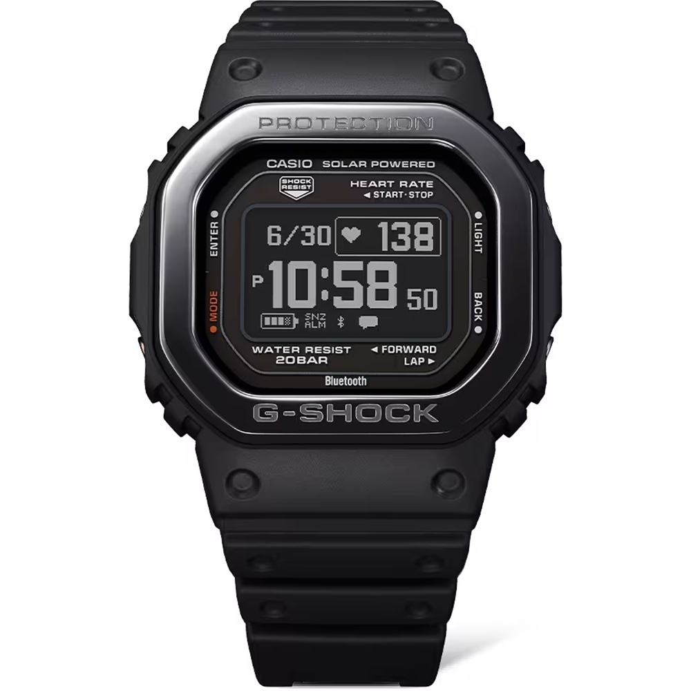 CASIO 卡西歐G-SHOCK G-SQUAD系列太陽能藍牙運動電子錶_黑_DW-H5600MB