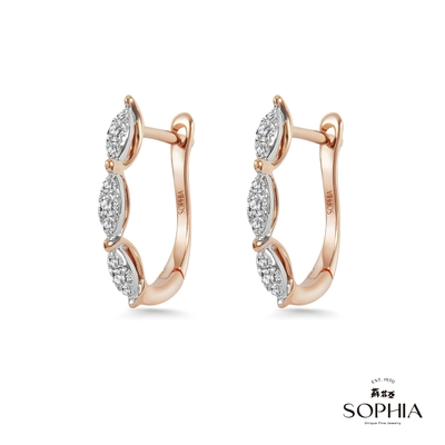 SOPHIA 蘇菲亞珠寶 - 莉迪亞 18K金 鑽石耳環