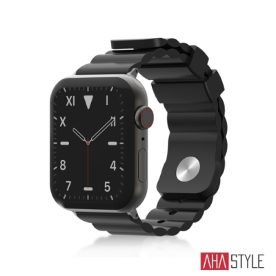 AHAStyle Apple Watch 專用運動矽膠錶帶 簡約款 (38/40/41mm) 黑色