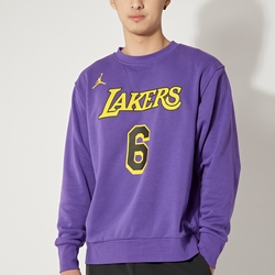 Nike As Lal M Nk Flc Crew N&N Cts S 男款 紫色 NBA 湖人 長袖 DR2409-504