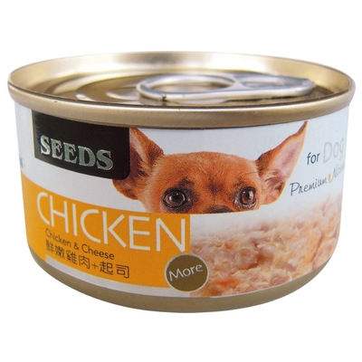 【Seeds 聖萊西】CHICKEN愛狗天然食-鮮嫩雞肉+起司(70gX24罐)