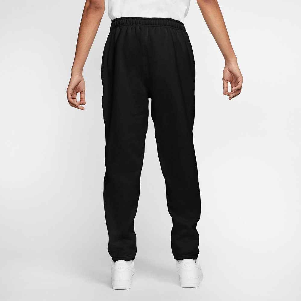 Nike 長褲Solo Swoosh Pants 男款黑小勾內刷毛抽繩彈性休閒褲子DA0330