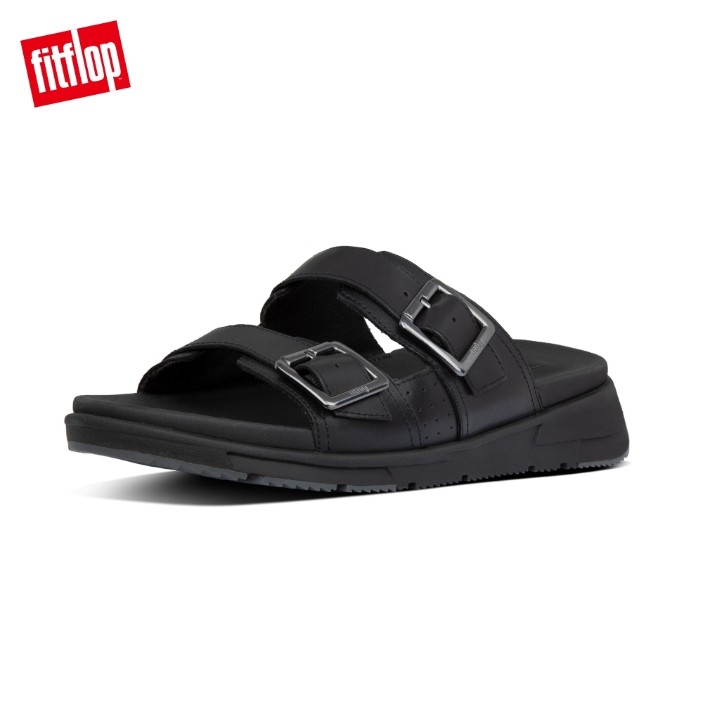 FitFlop ARLO SLIDES 經典扣環可調式涼鞋-男(黑色)