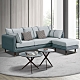 Boden-艾諾西L型灰色布面獨立筒沙發組-附抱枕(三人座+腳椅) product thumbnail 1