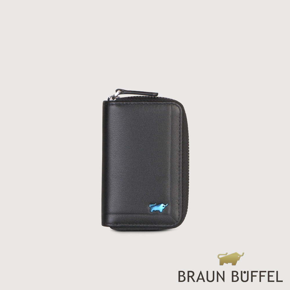 【BRAUN BUFFEL 德國小金牛】台灣總代理 戴普 拉鏈鎖包-黑色/BF521-105-BK