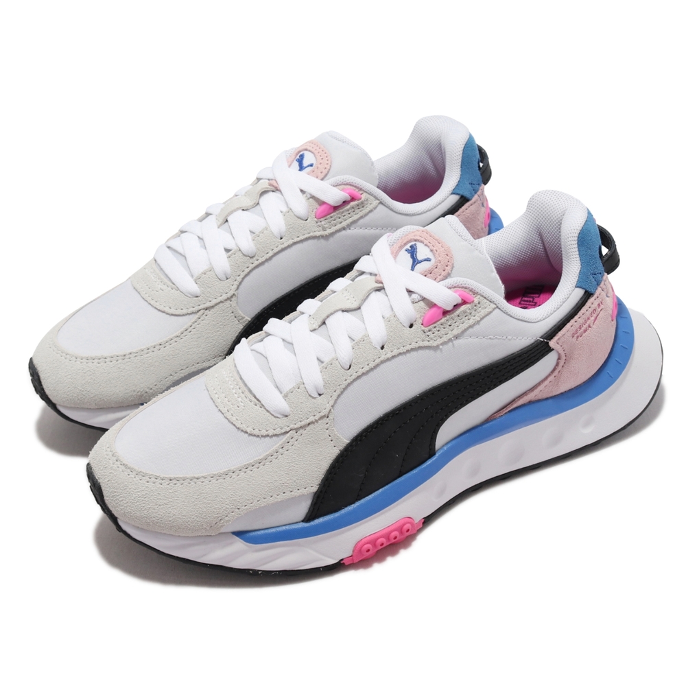 Puma 休閒鞋 Wild Rider Rollin 女鞋 海外限定 麂皮 緩震 支撐 街頭風穿搭 白 粉 381517-06