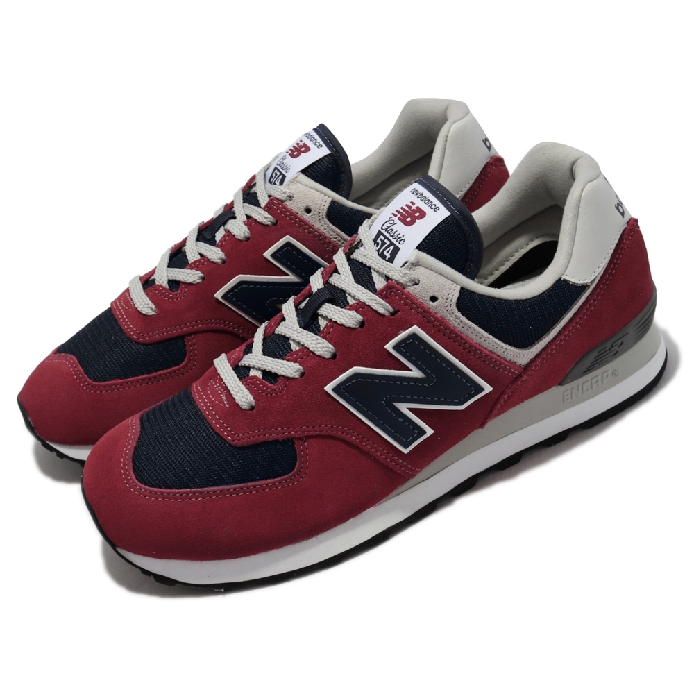 New Balance 休閒鞋 574 復古 經典 男女鞋 紐巴倫 麂皮 穿搭推薦 情侶鞋 紅 藍 ML574EH2-D