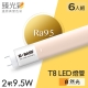德國巴斯夫 臻光彩LED燈管T8 2呎 9.5W 小橘美肌 自然光6入組 product thumbnail 1