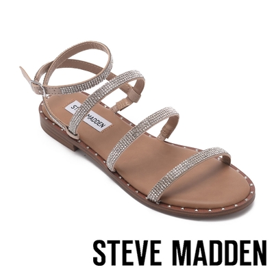 STEVE MADDEN-TRANSPORT 水鑽細帶涼拖鞋-棕色