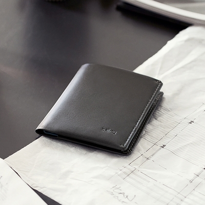 Bellroy Note Sleeve 直式皮夾 短夾 RFID防盜 送禮首選-外灰/內鈷藍