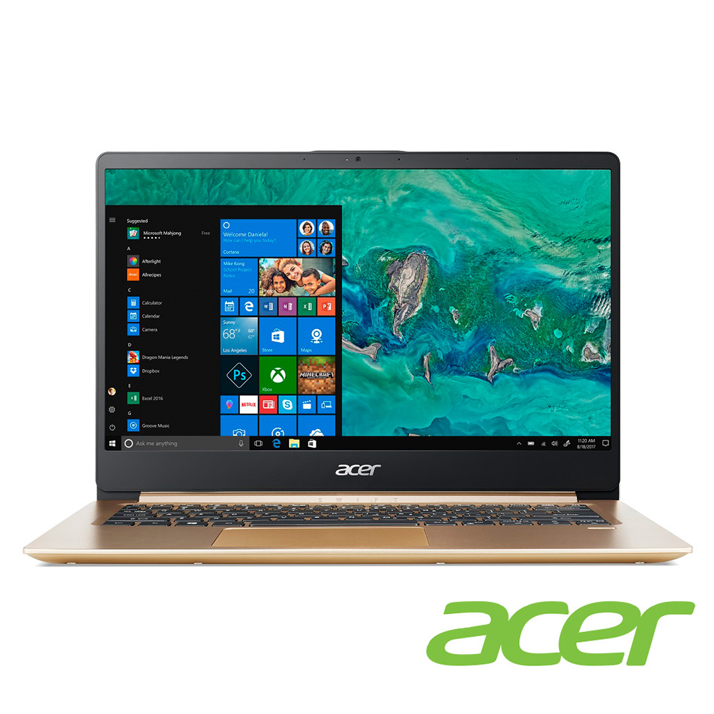 Acer SF114-32-C4Z6  14吋輕薄筆電(N4100/4G/256G/Swift 1/金)文書筆電