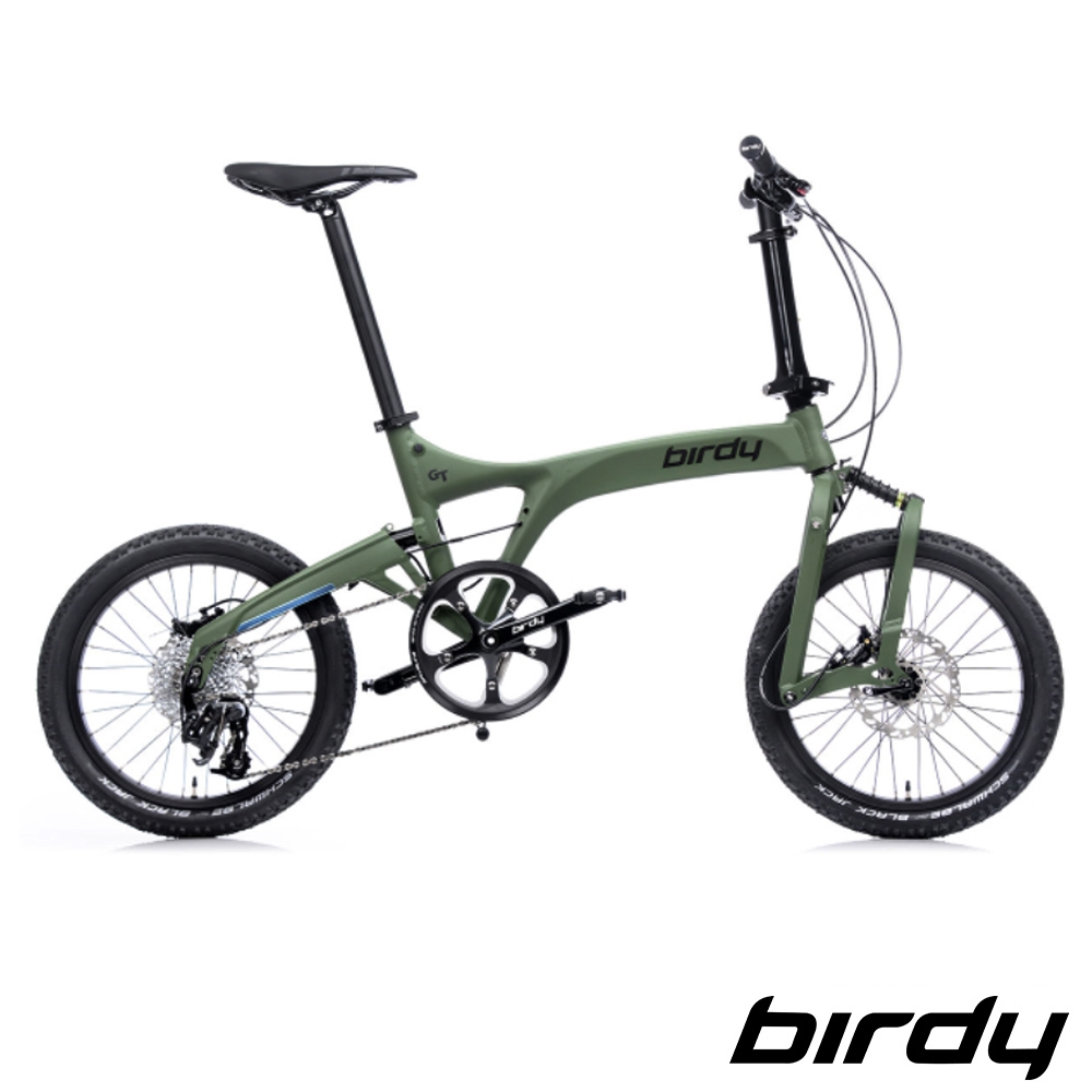 birdy New Birdy(Ⅲ) GT多地形越野10速18吋前後避震鋁合金折疊單車-野戰綠