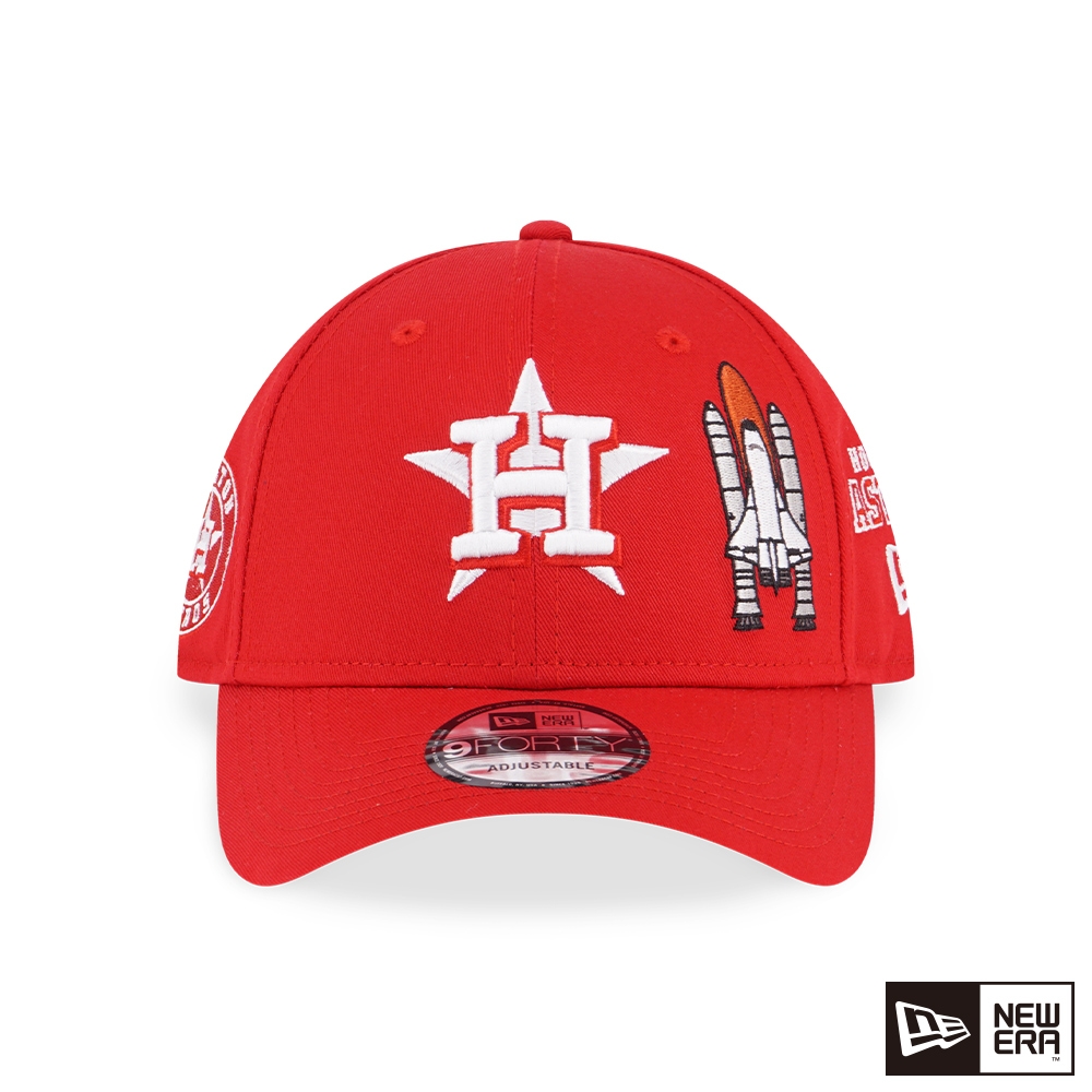 NEW ERA 9FORTY 940 NBA x MLB 太空人 紅, OSFA