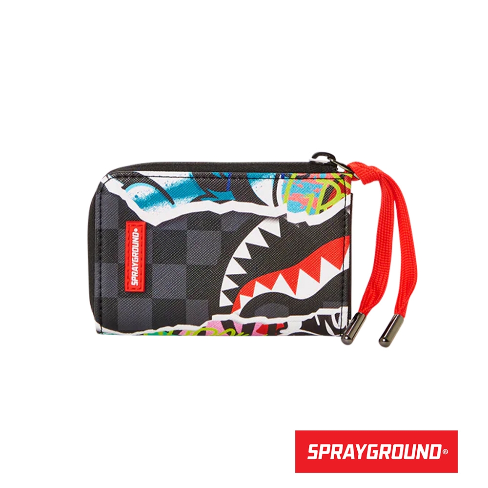 SPRAYGROUND-ARTISTIC-PURSUIT-塗鴉藝術鯊魚短夾-零錢包-黑色