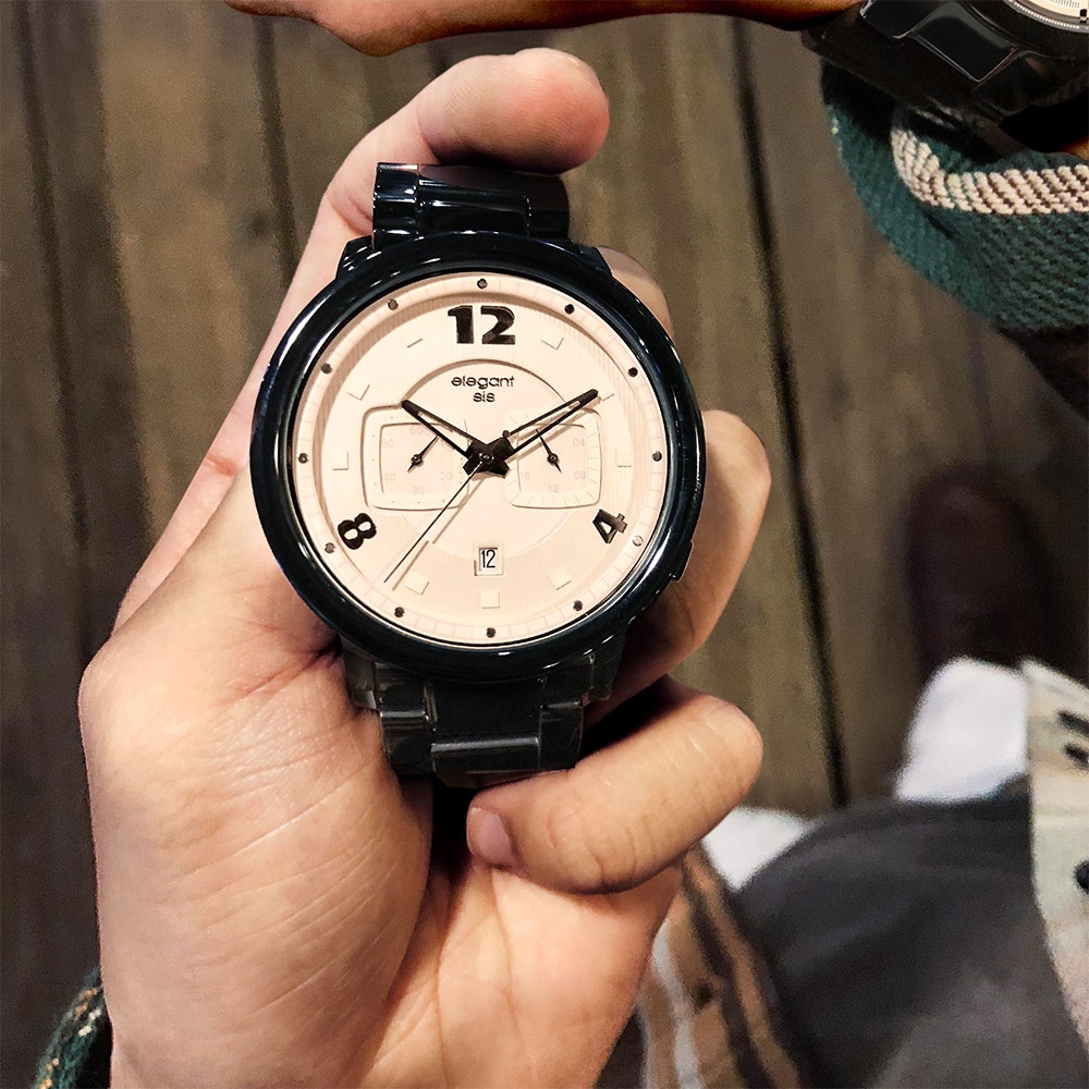 elegantsis 愛樂時 JT36 簡約色調時尚風手錶 新春送禮-45mm ELJT36-OW02MA