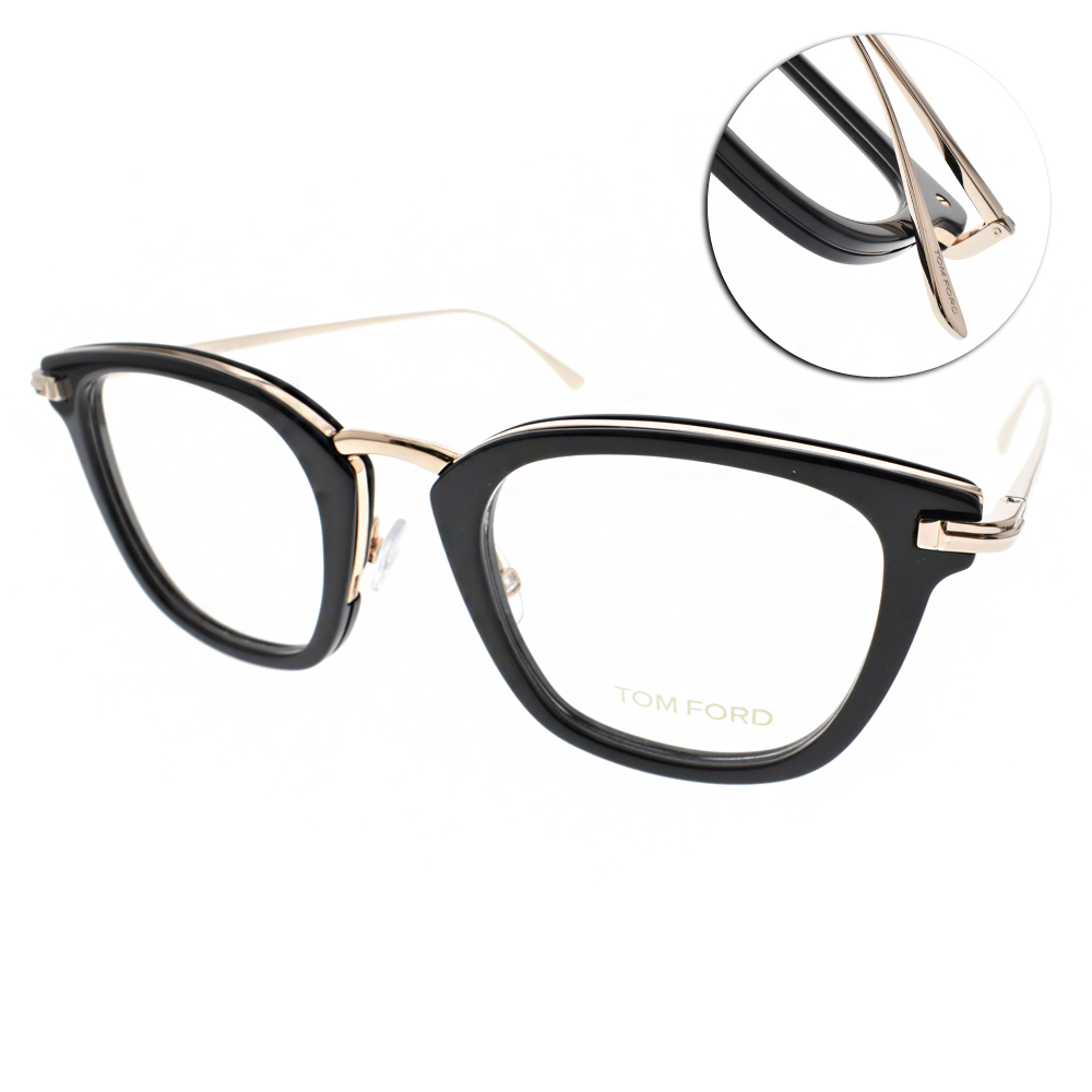 Tom Ford眼鏡復古經典 黑 金 Tf5496 001 一般鏡框 Yahoo奇摩購物中心