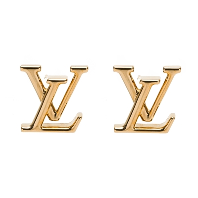 【louis vuitton 路易威登】經典lv 字母logo針式耳環