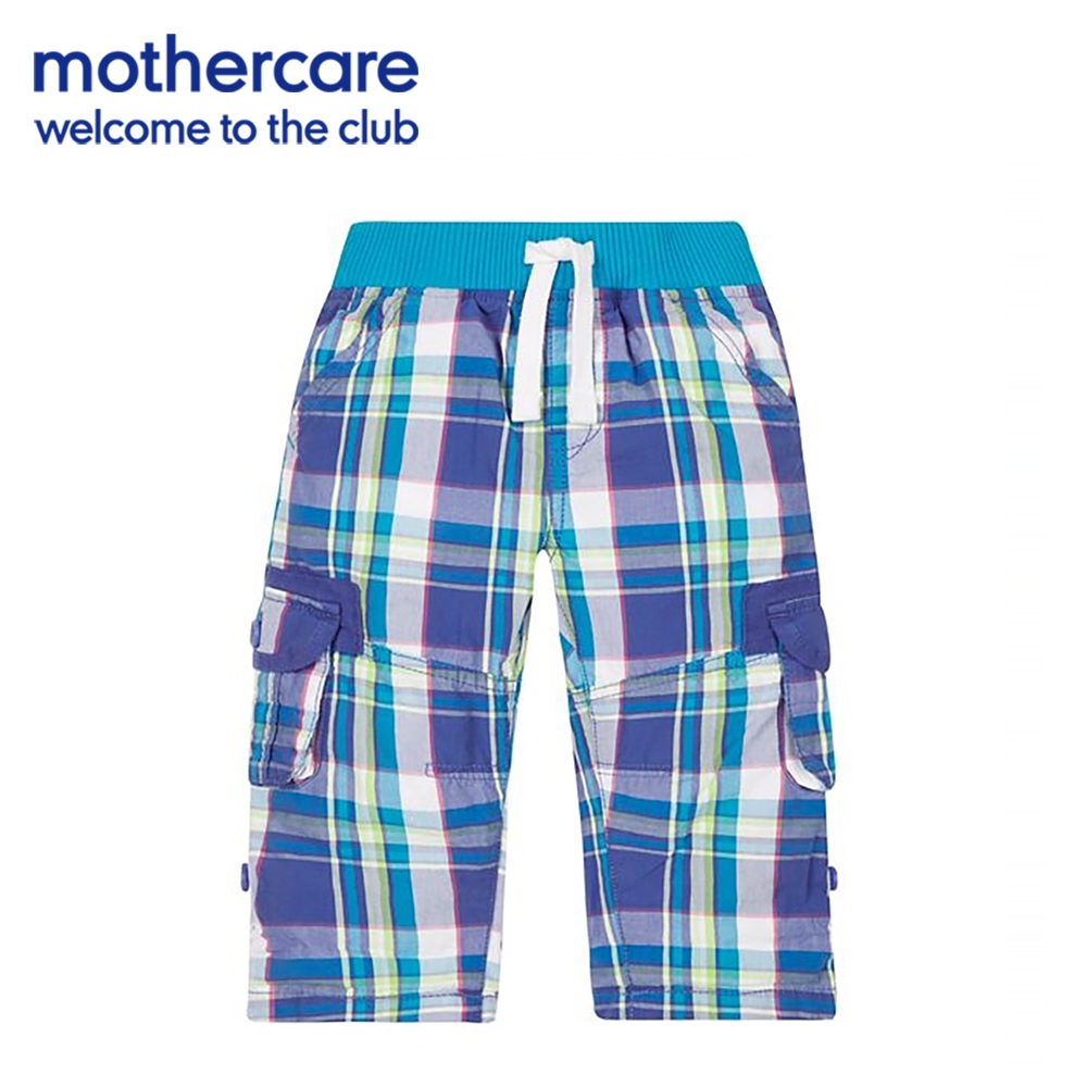 mothercare 專櫃童裝 格紋反摺工作褲 (3-8歲)