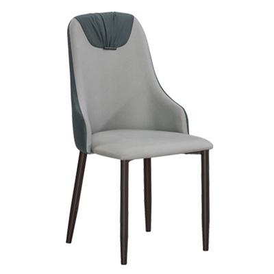 文創集 艾萊雙色柔韌科技布美型餐椅二入組合(三色可選+二張餐椅組合販售出貨)-48x55x89cm免組