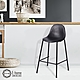E-home Gova歌瓦復古PU黑腳經典吧檯椅-坐高66cm-三色可選 product thumbnail 1