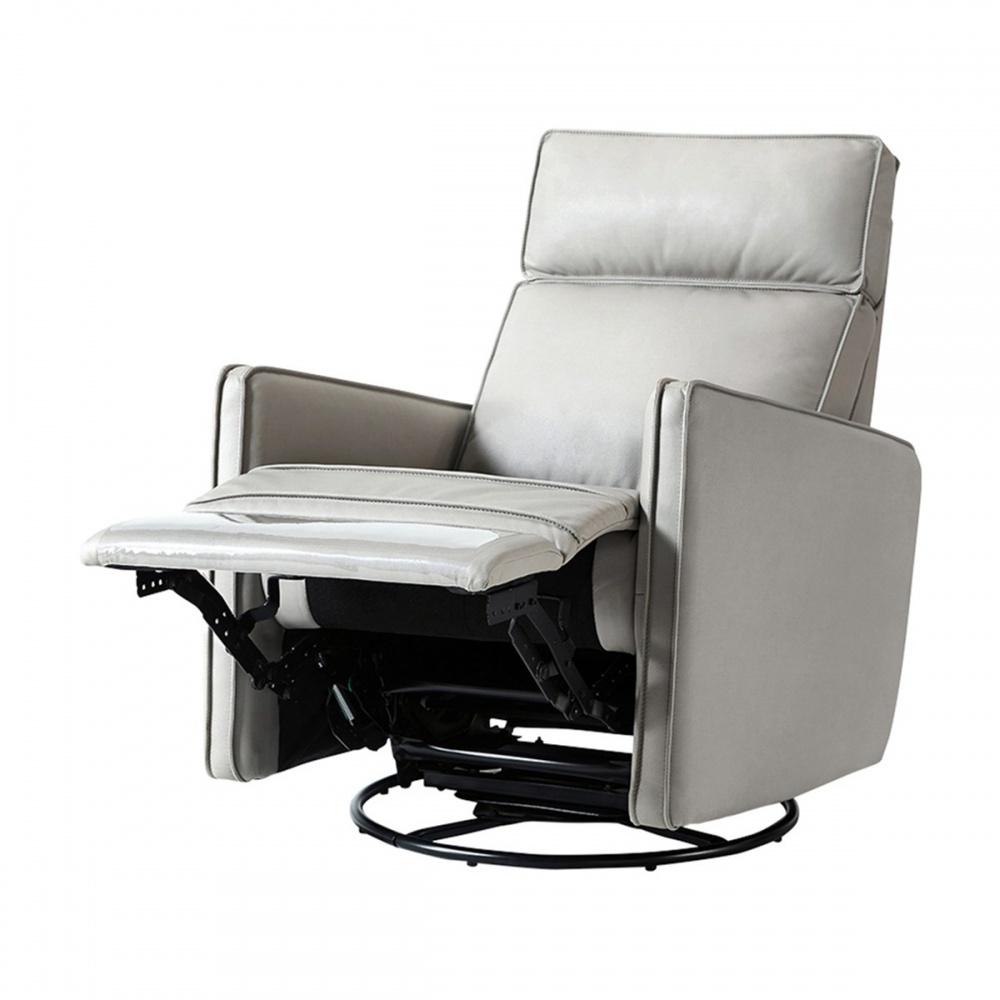 hoi! 林氏木業頭手動型科技布可旋轉單人躺椅沙發 LS170-迷霧灰 (H014307958)