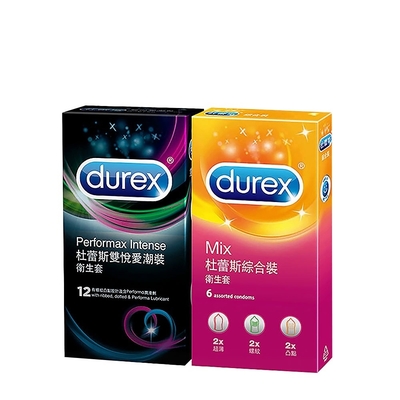 Durex 杜蕾斯 雙悅愛潮保險套12入+綜合裝6入