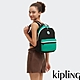 Kipling 黑綠撞色拼接多袋拉鍊後背包-DAMIEN M product thumbnail 1