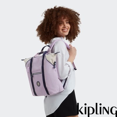 Kipling 溫柔丁香藍紫後背托特包-ART TOTE BACKPACK