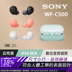 [Sony 索尼公司貨 保固365天] WF-C500 國民級美型 真