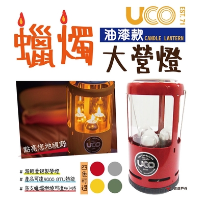 UCO 美國 CANDLE LANTERN 油漆款蠟燭營燈 露營 悠遊戶外