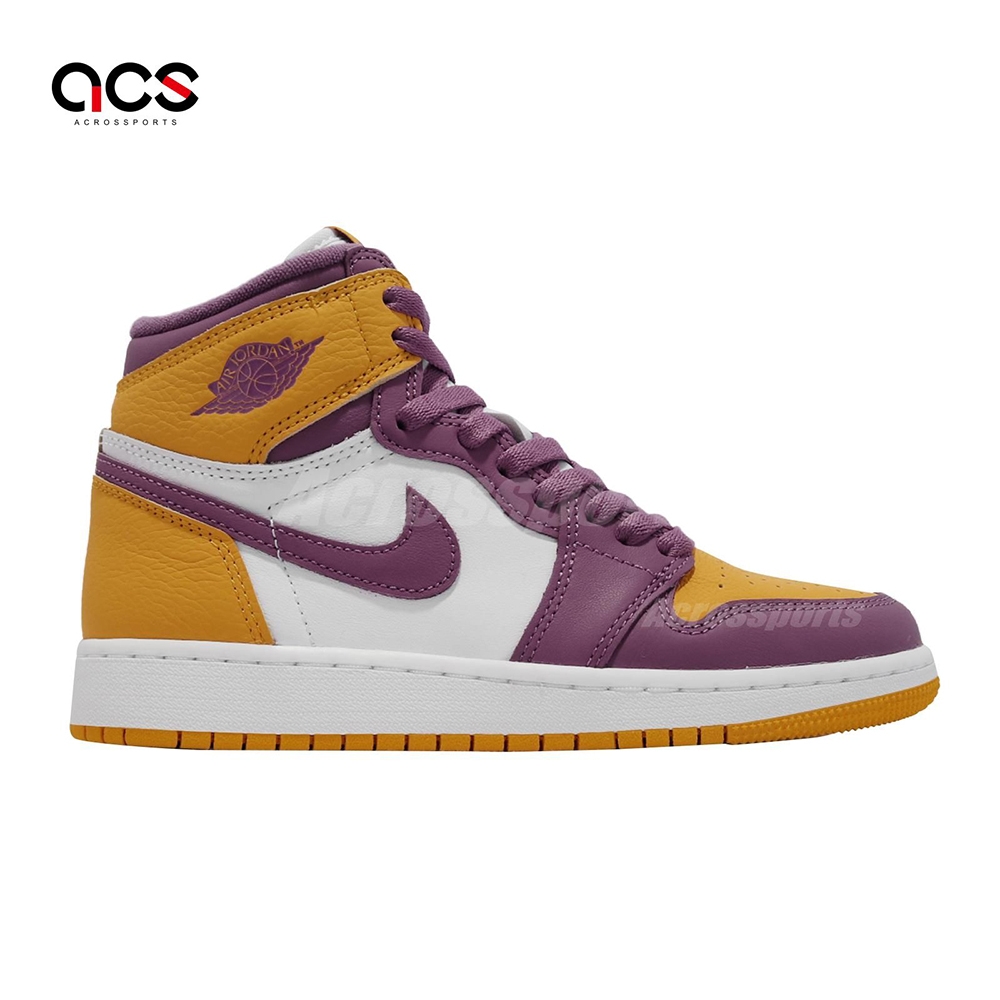 Nike 童鞋Air Jordan 1 Retro High OG 大童紫黃AJ1 575441-706 | 休閒