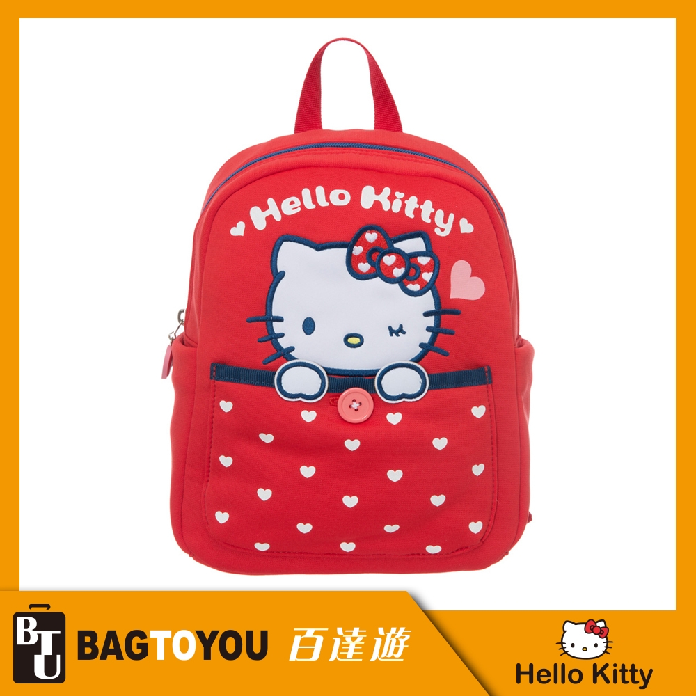 『官方正品』【Hello Kitty】我愛凱蒂系列-後背包-紅 KT01L01RD