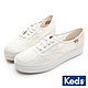 Keds TRIPLE 浪漫鏤空蕾絲綁帶休閒鞋-奶油白 product thumbnail 1