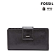 FOSSIL Logan 真皮系列拉鍊零錢袋設計中夾-黑色 SL7830001 product thumbnail 1