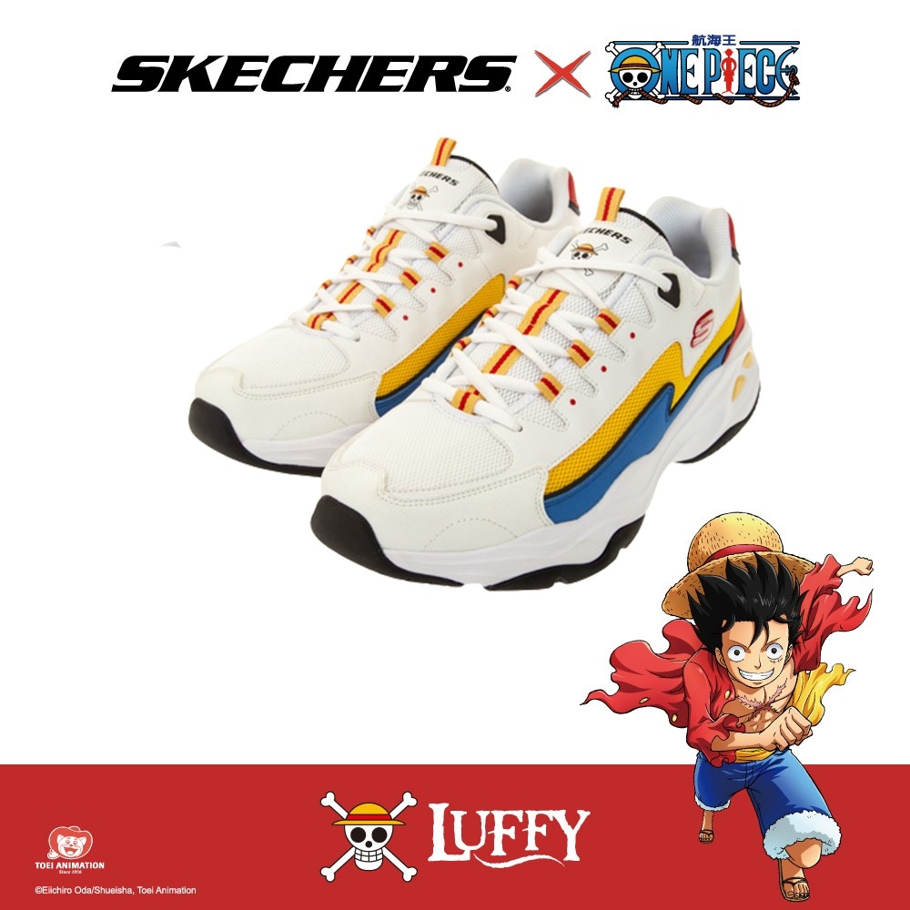 SKECHERS 休閒鞋 男休閒 ONE PIECE 聯名款 - 魯夫 D'LITES 4.0 - 894033WMLT