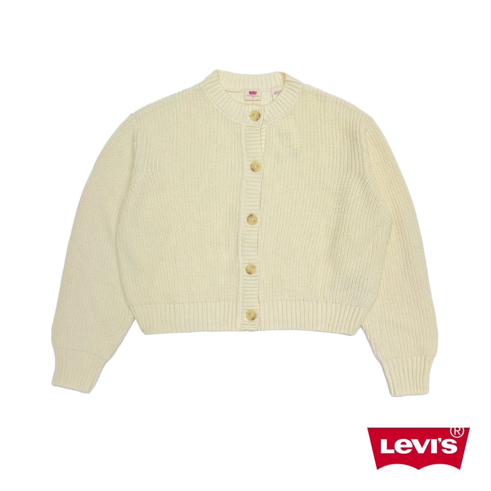 Levis 女款 開襟毛衣 米白